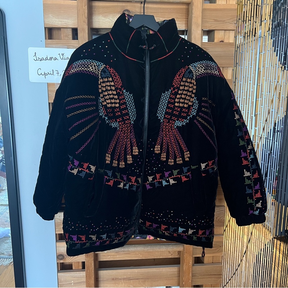 Farm Rio Embroidered Reversible Puffer Jacket - Picture 2 of 12